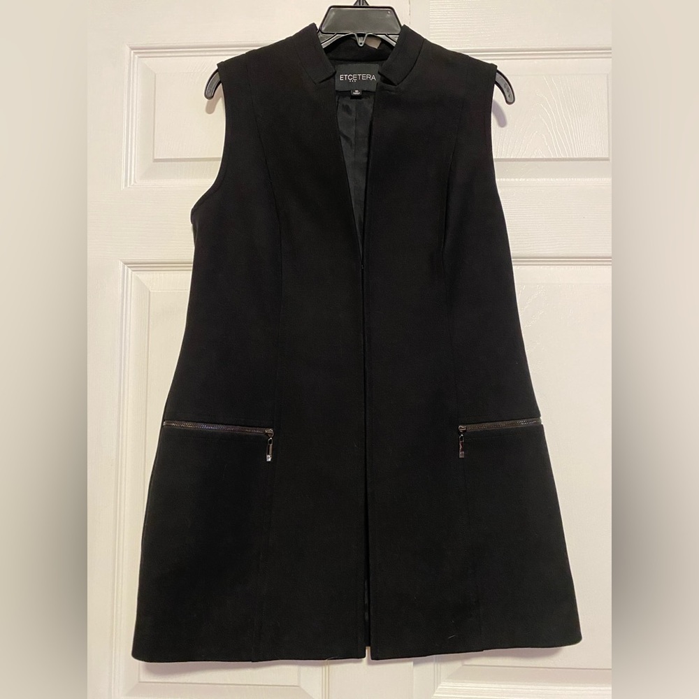 Etcetera long black vest size 10.